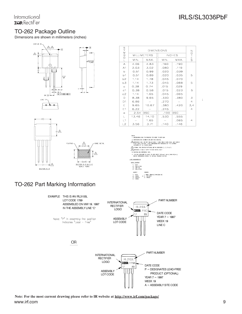 Hexfet 270a D2pak 1 Piece 60v International Rectifier Irls3036trlpbf N Ch Power Mosfet Mosfet