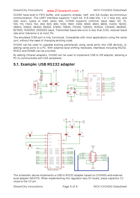 Ch340g datasheet ch340g datasheet pdf 21ic 
